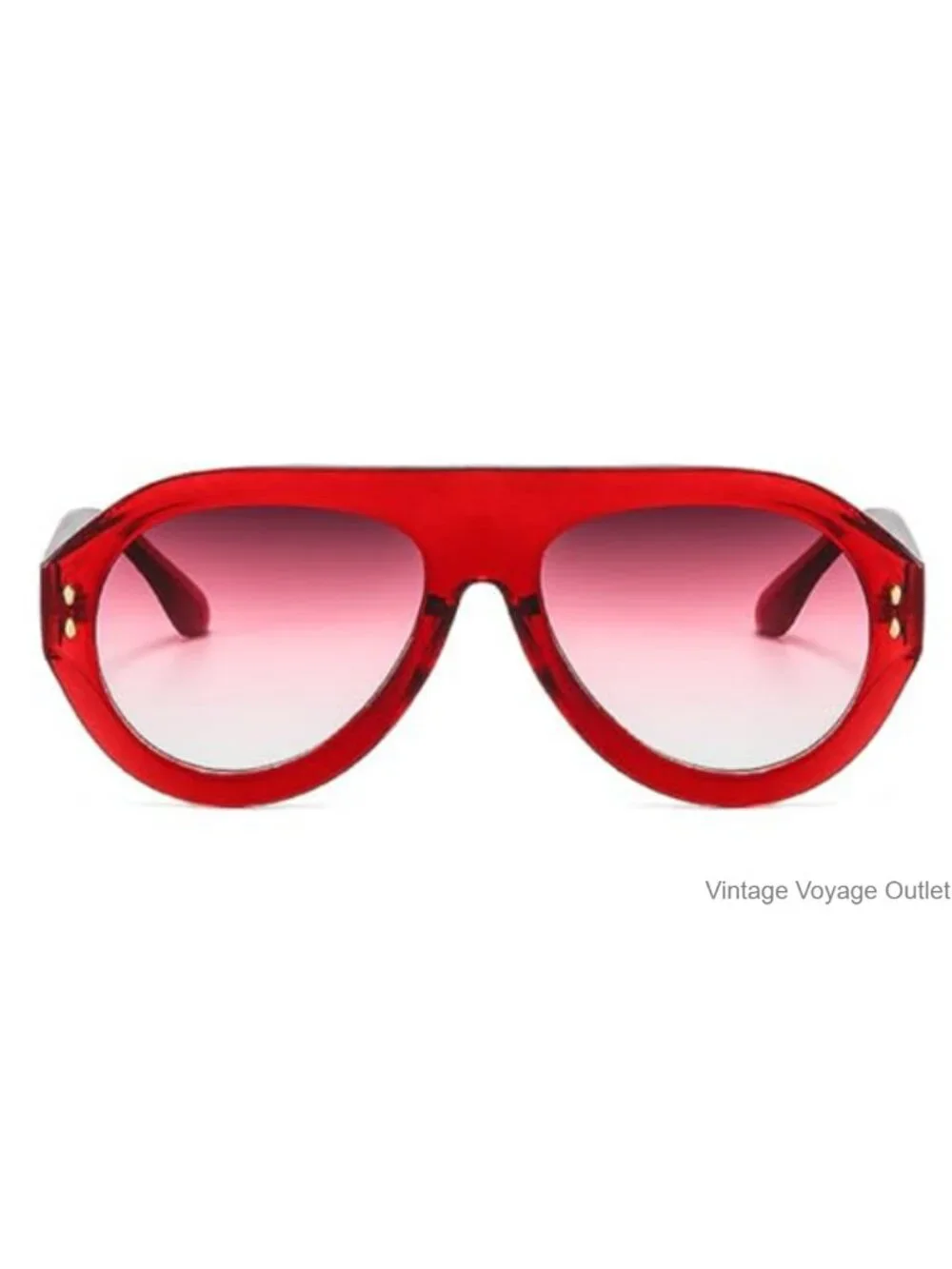 Pilot Sunglasses Women UV Protection Metal Frame Retro Gradient Lens